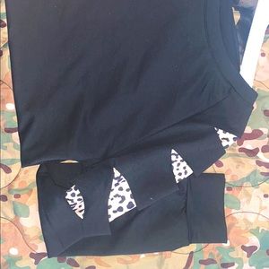 Cheetah print cut out sleeve design